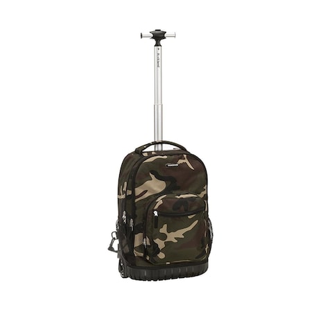Rockland Rockland R02-CAMO 19 in. Rolling Backpack Multipurpose Suitcase; Camo R02-CAMO